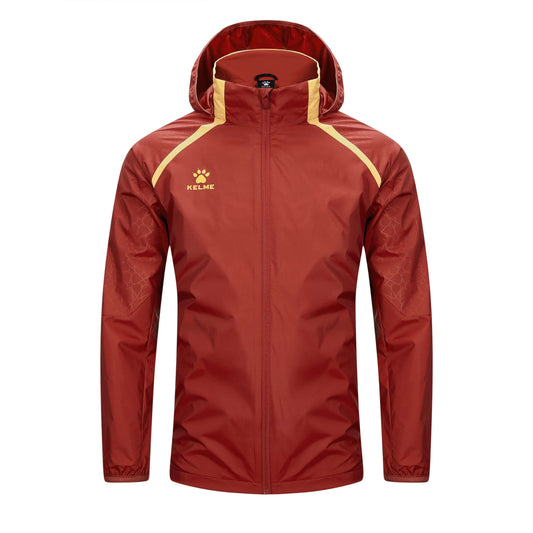 KELME Full Zipper Waterproof Training Rain Jacket - Kids and Adults - 8461WT1131/8461WT3131