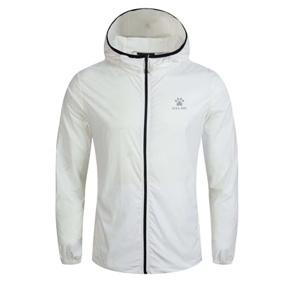 KELME Full Zipper Waterproof Training Light  Rain Jacket  - Kids and Adults - 3801244/3803244