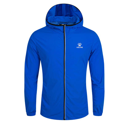 KELME Full Zipper Waterproof Training Light  Rain Jacket  - Kids and Adults - 3801244/3803244