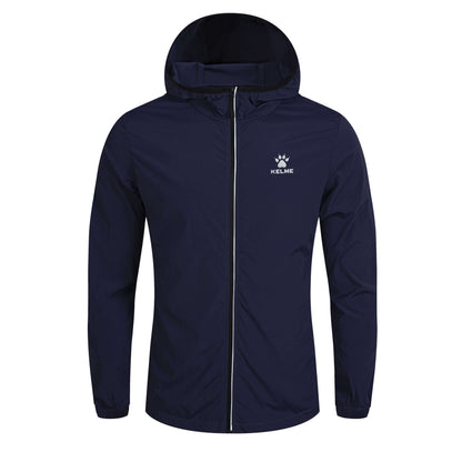 KELME Full Zipper Waterproof Training Light  Rain Jacket  - Kids and Adults - 3801244/3803244