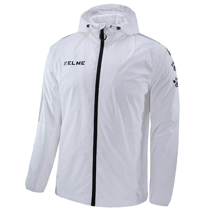 KELME Full Zipper Waterproof Training Rain Jacket - Kids and Adults - 3881211/3883211