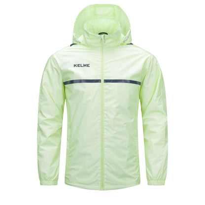 KELME Full Zipper Waterproof Training Rain Jacket  - Kids and Adults - 8361WT1062/8361WT3062