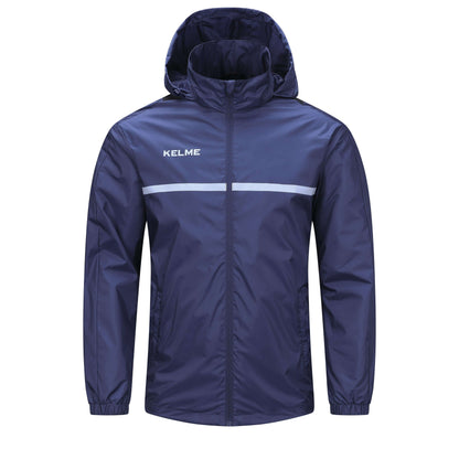 KELME Full Zipper Waterproof Training Rain Jacket  - Kids and Adults - 8361WT1062/8361WT3062