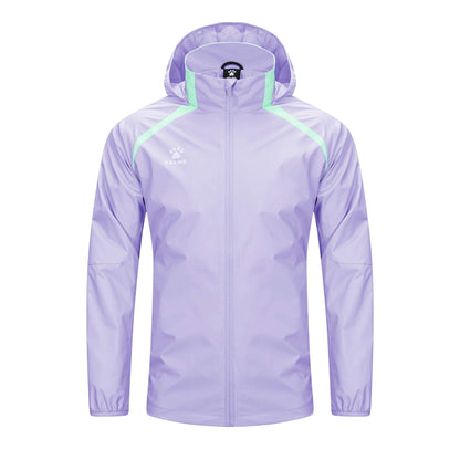KELME Full Zipper Waterproof Training Rain Jacket - Kids and Adults - 8461WT1131/8461WT3131