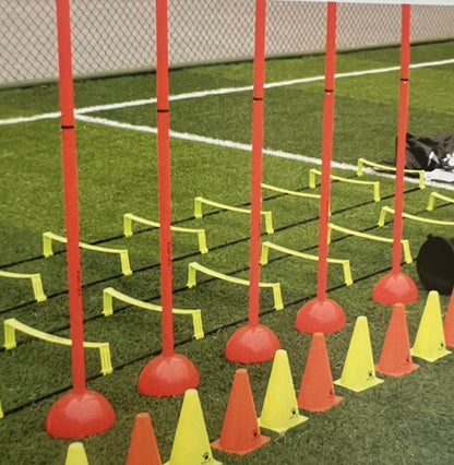 KELME Soccer Training Agility Pole with Base - 5 Pieces Set - K16XLQC015